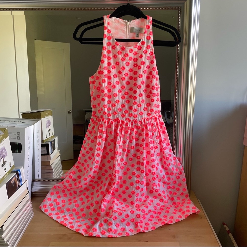 J.crew summer floral embroidered dress